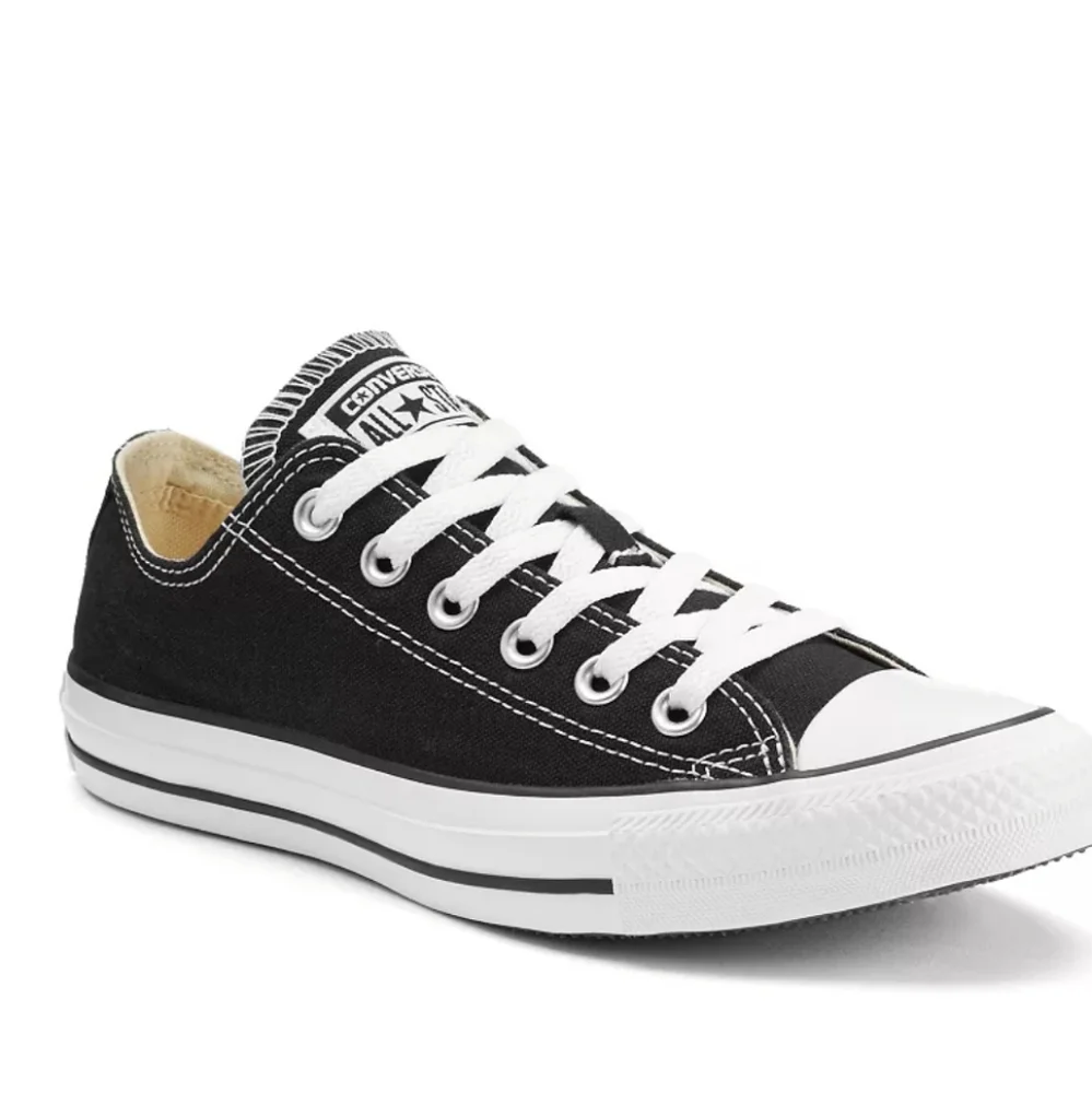 Converse Black and White Canvas Sneakers 10M 12W